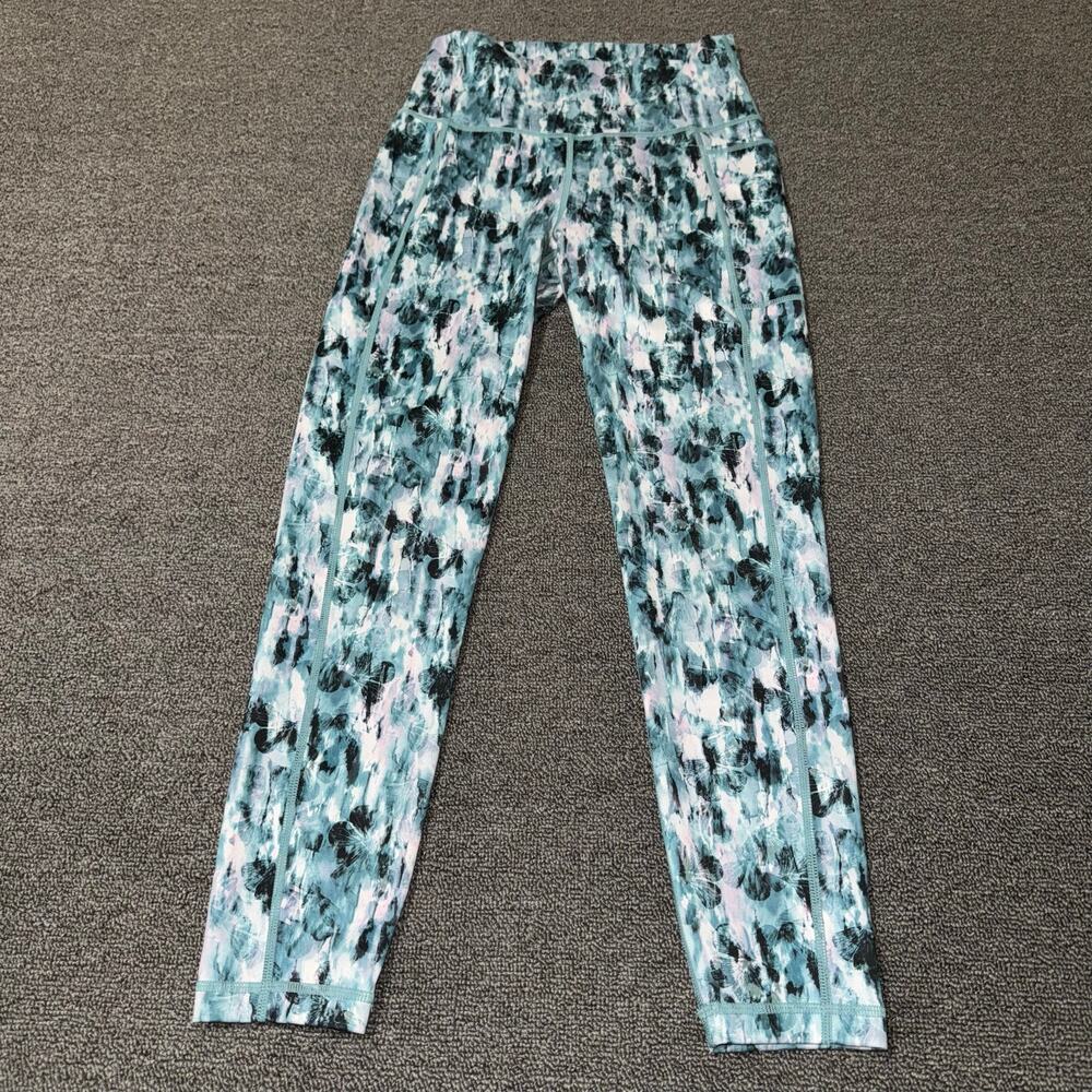 Sweaty Betty Super Sculpt 7/8 Length Legging Teal Blue Womens Size XS Activewear